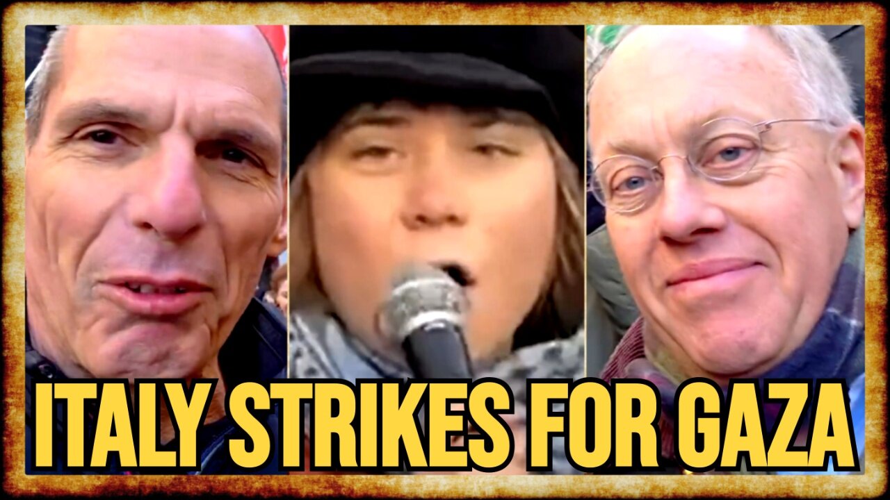 Greta CALLS OUT Italy's "FASCIST F**KING GOVT" as Activists Join Labor Strike For Gaza