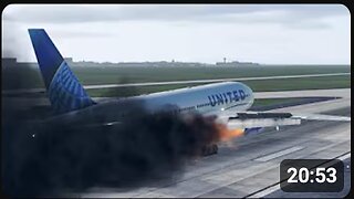 AIRPLANE GATE! ANOTHER PLANE CATCHES FIRE ON THE RUNWAY AS THE AIRLINE PSYOPS CONTINUE!