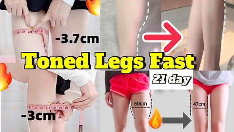 🔥 Slim & Toned Legs in 21 Days | Lose up to 3.7cm with Home Workout Challenge