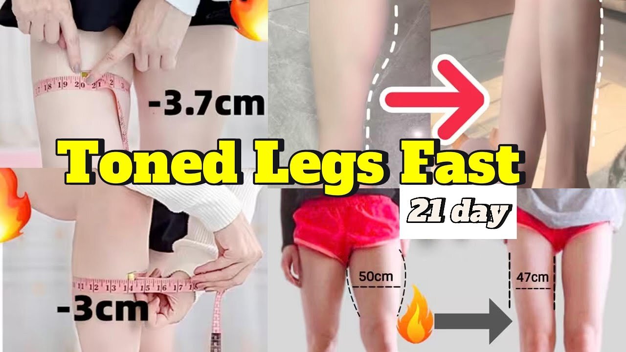 🔥 Slim & Toned Legs in 21 Days | Lose up to 3.7cm with Home Workout Challenge