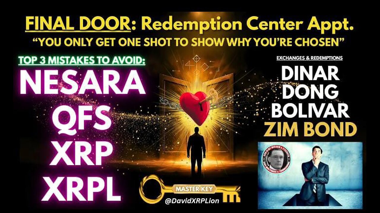 David XRPLion: Top 3 Mistakes To Avoid- Final Door Redemption Center Appt MUST WATCH TRUMP NEWS