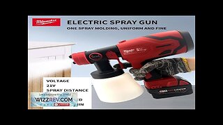 Milwaukee 800ML Electric Spray Gun Cordless Paint Sprayer Auto Furniture Steel Coating Review