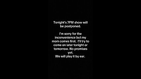 Tonight show postponed