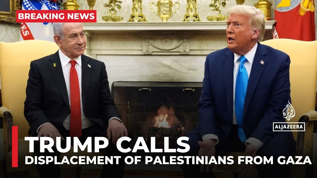 Trump repeats call for displacement of Palestinians from Gaza