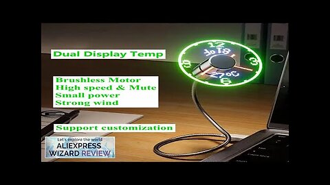 Mute Small Usb Gadgets Clock Fans With Brushless Motor High Speed Time Review