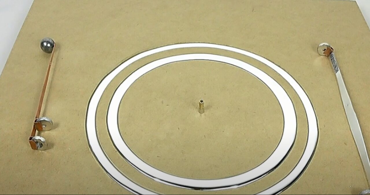 Rotation of magnets with liquid mercury