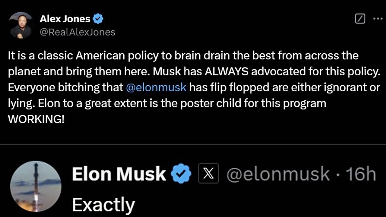 Elon Musk Responds To Alex Jones' Breakdown Of The H-1B Visa Controversy!