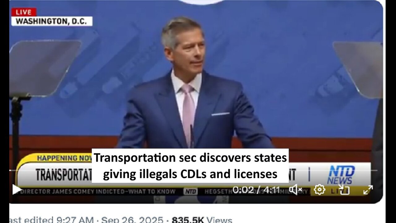 Transportation Secretary Duffy finds nationwide abuse of giving CLS & licenses to criminal aliens