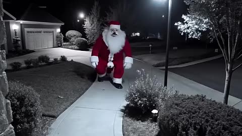 Shocking: Terrifying Santa Claus caught on CCTV #scary #ai #foundfootage #horror