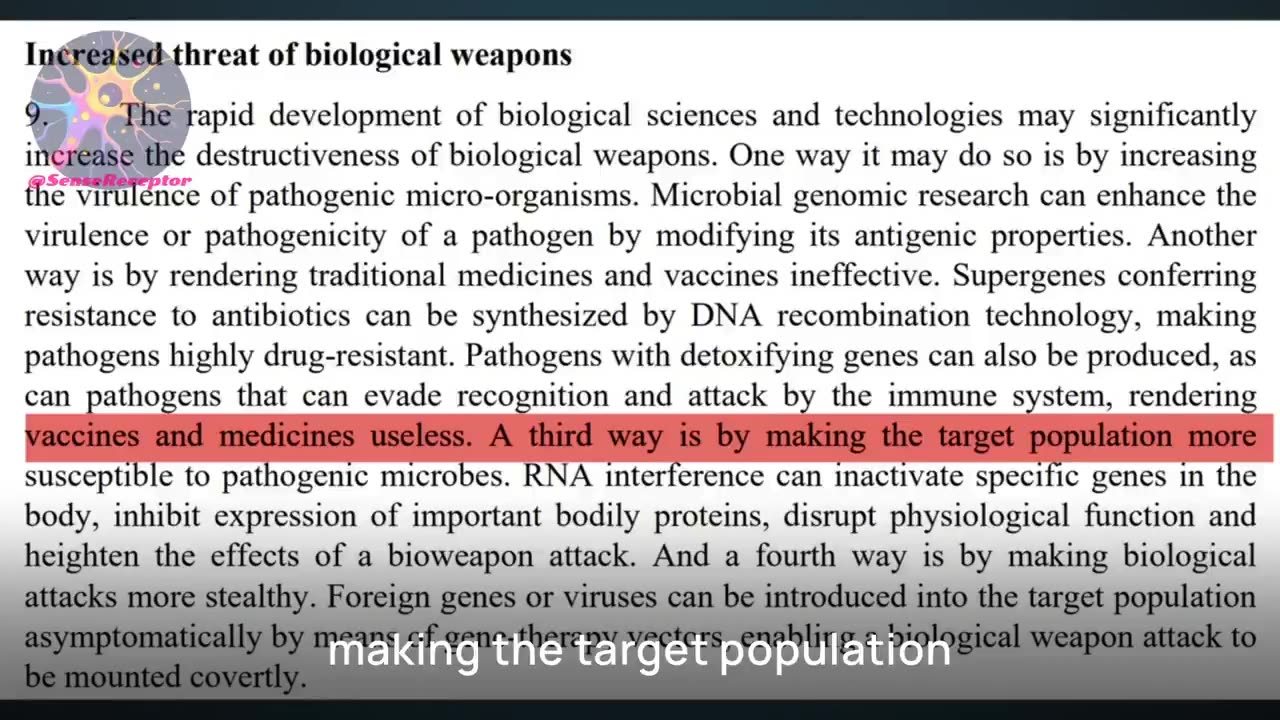 biological weapons attack to be mounted .That's what's happened to us [with the COVID injections]."