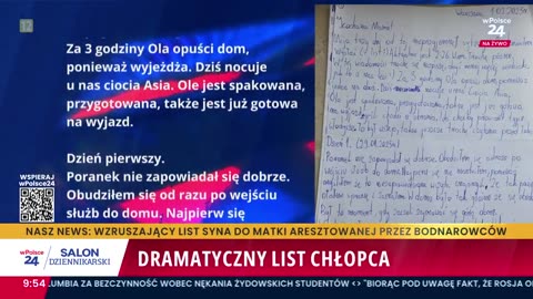 SZOK‼️Ujawniamy treść listu 13-letniego syna do matki, którą aresztowali bodnarowcy!