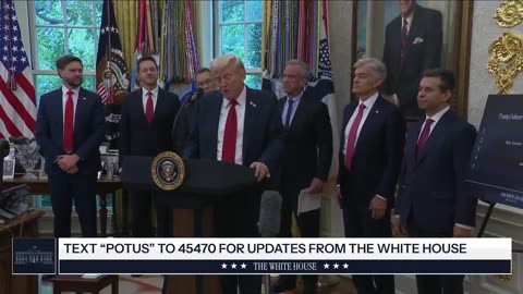 Trump announces that Pfizer has agreed to offer countless prescription medications in the U.S. at major discounts as a result of his Most Favored Nation drug pricing order earlier this year.