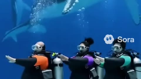 Underwater Dance Battle: Whales vs. Plus-Size Divers 🐋💃