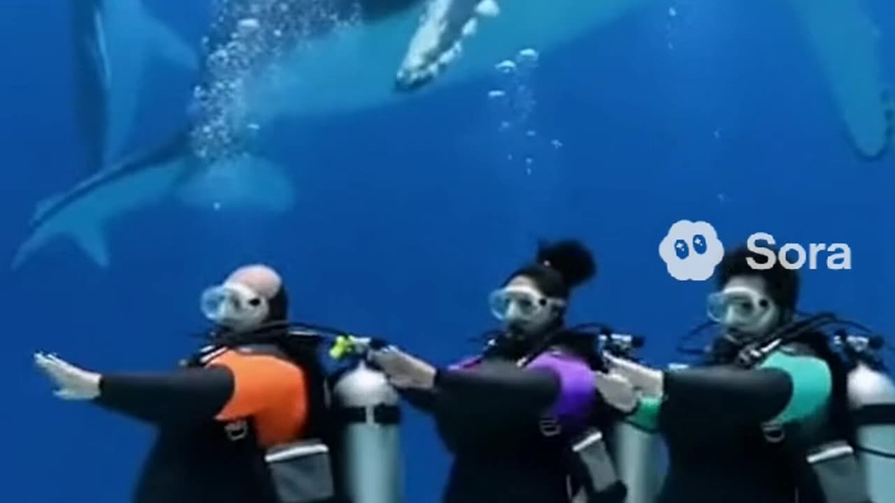 Underwater Dance Battle: Whales vs. Plus-Size Divers 🐋💃