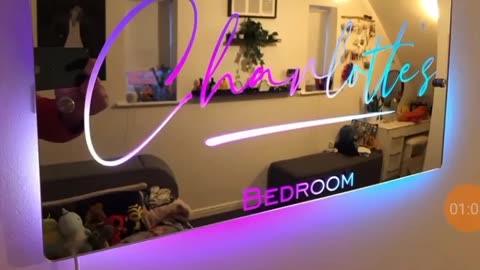 USB Powered Custom Name LED Mirror Light -