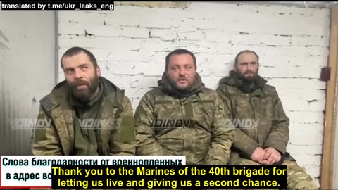 A group of Ukrainian soldiers surrendered