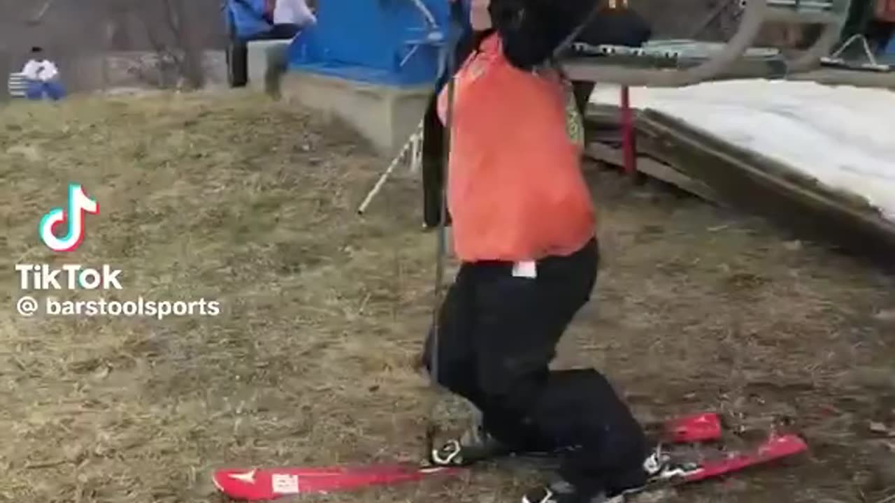 Me and my sis getting off the lift