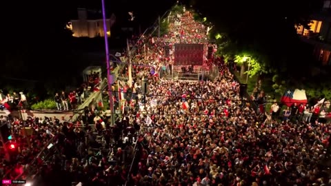 An absolute ocean of Chileans have flooded the streets to celebrate