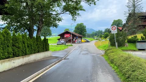 🚶‍♂️ Walking in a Rainy Swiss Paradise | Grindelwald, Switzerland | Relaxing 4K Nature Walk