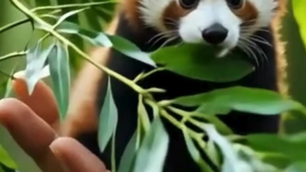 Adorable Baby Panda Sits on Human Finger! 🐼 Cutest Animal Moment Ever!