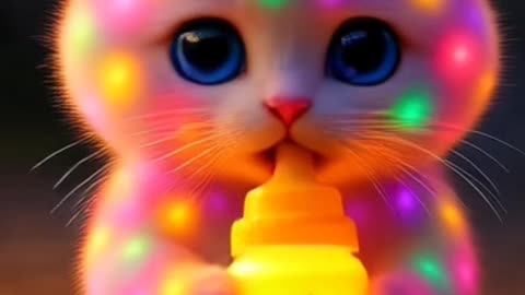 Cute Cat 😺🍼 Dudi dudi dum dum