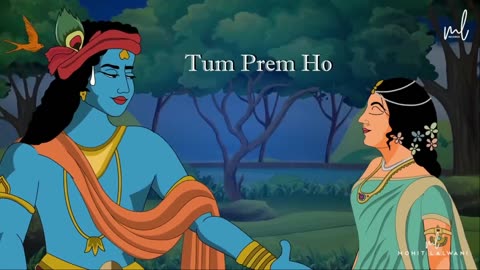 Tum Prem Ho|| Animation|| Radha Krishna. #music #nature #trending