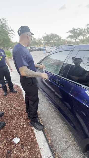 Tesla Car Locks Baby Inside