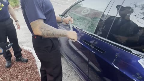Tesla Car Locks Baby Inside