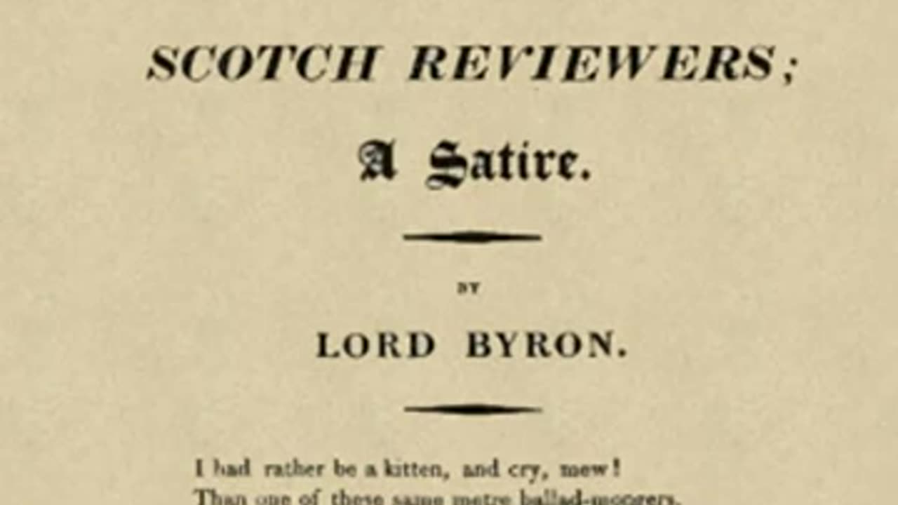 English Bards and Scotch Reviewers by George Gordon, Lord Byron _ Full Audio Book.mp4