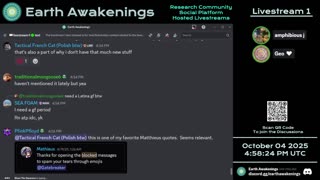Earth Awakenings - Livestream 1 - #4063 - Live on Rumble/Youtube/X-Twitter/Twitch