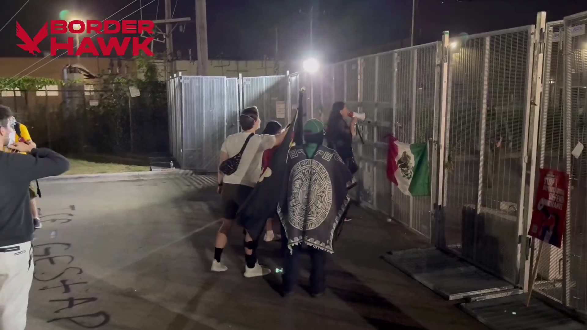 Leftists were PRESSING against the ICE fence in Chicago and got DOUSED in pepper spray.