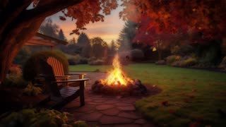 ASMR AUTUM RELAXING FIREPLACE AMBIENCE, CRACKLING SOUNDS FOR CALM & SLEEP COMFORT