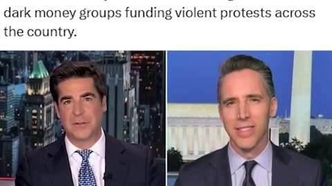 Politics - 2025 Josh Hawley Says What Every American Knows Follow The Commie Paid For Protests Money