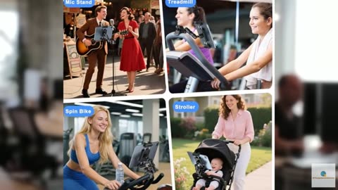 PLDHPRO Tablet Holder for Mic Stand 360° Swivel iPad Music Stand Mount for Micro