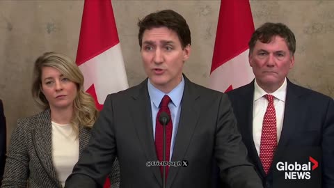 🚨BREAKING: Justin Trudeau declares a 25% tariff on U.S. imports in retaliation to Trump’s