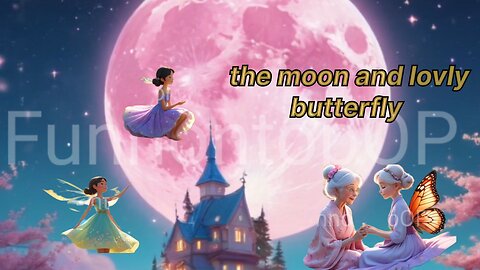 The 🌕moon and a 🤏small cute 🦋butterflys ❤️short 📖story