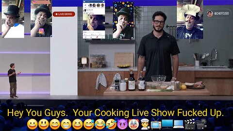 Cooking Show Using META AI Flopped. 😀😃😄😁😆😅😂🤣😈🤡🧑‍🍳📺🖥💻🎬📽