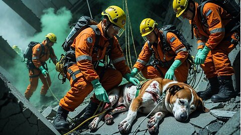 Dog Saved from a Bombed Building