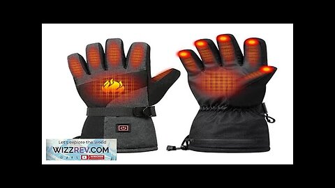 Heated Gloves Motorcycle Touch Screen Battery Powered Waterproof Gloves Winter Keep Warm Review