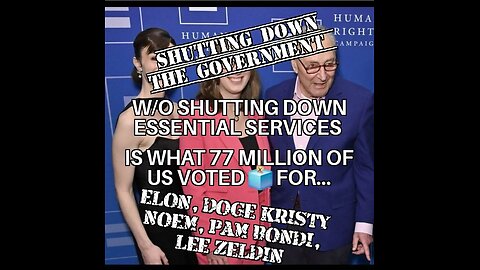 Shutting Down Gov't WASTE Is Why We Voted