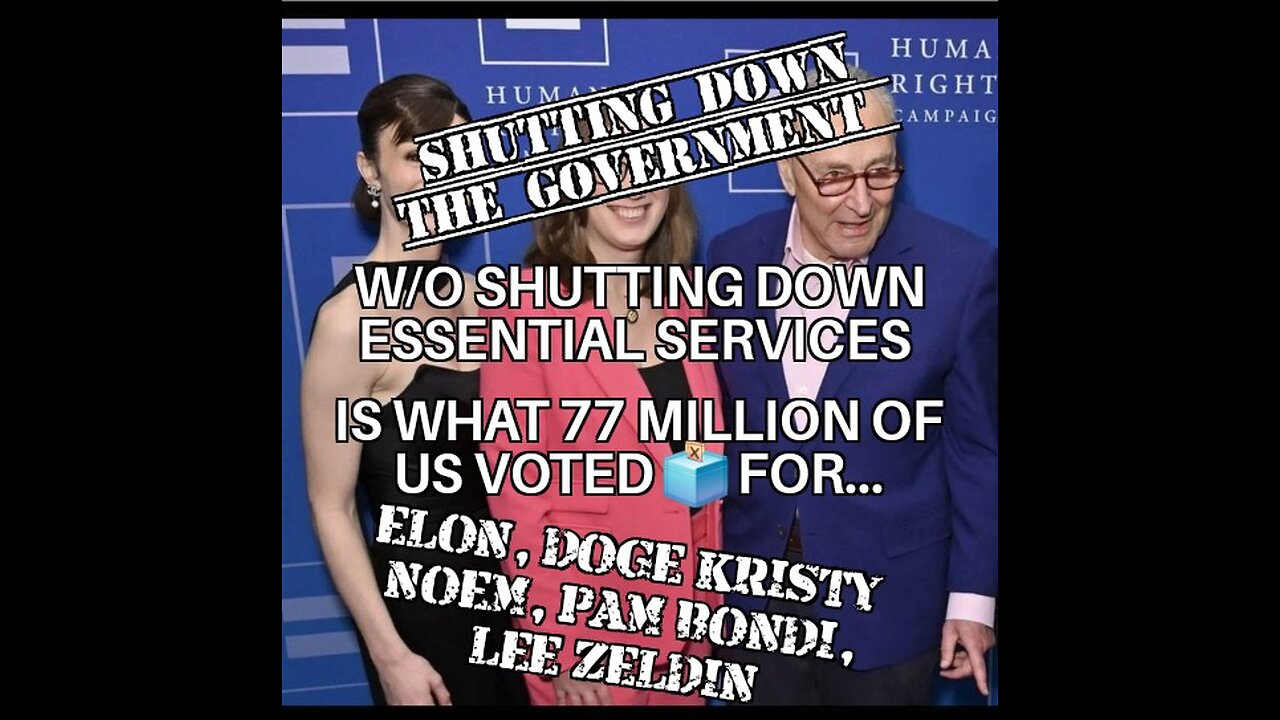 Shutting Down Gov't WASTE Is Why We Voted