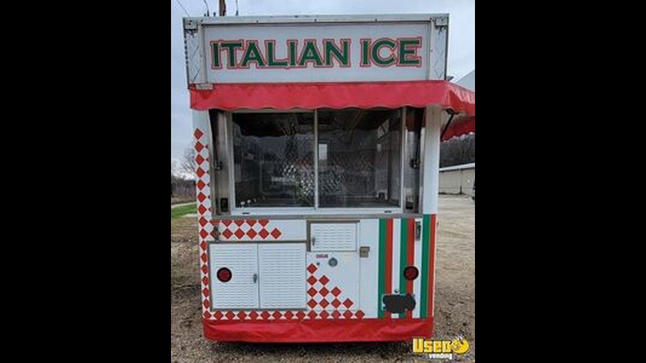 Carnival Style 2002 - 7' x 11' Food Trailer / Italian Ice Concession Trailer for Sale in Iowa!