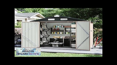 Aoxun Outdoor Storage Shed 6.4x4 FT Garbage CanOutdoor Metal Shed for ToolGardenBike Review