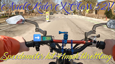 ARIEL RIDER X-CLASS 52V E-BIKE : SPEEDOMETER HIT 41 MPH MULTIPLE TIMES : GUSTY RIDE ALONG IN CHICAGO