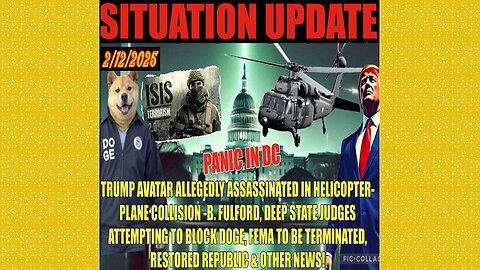 SITUATION UPDATE 2/12/25 - Trump Avatar, DS Federal Judges Blocking DOGE, FEMA Terminated