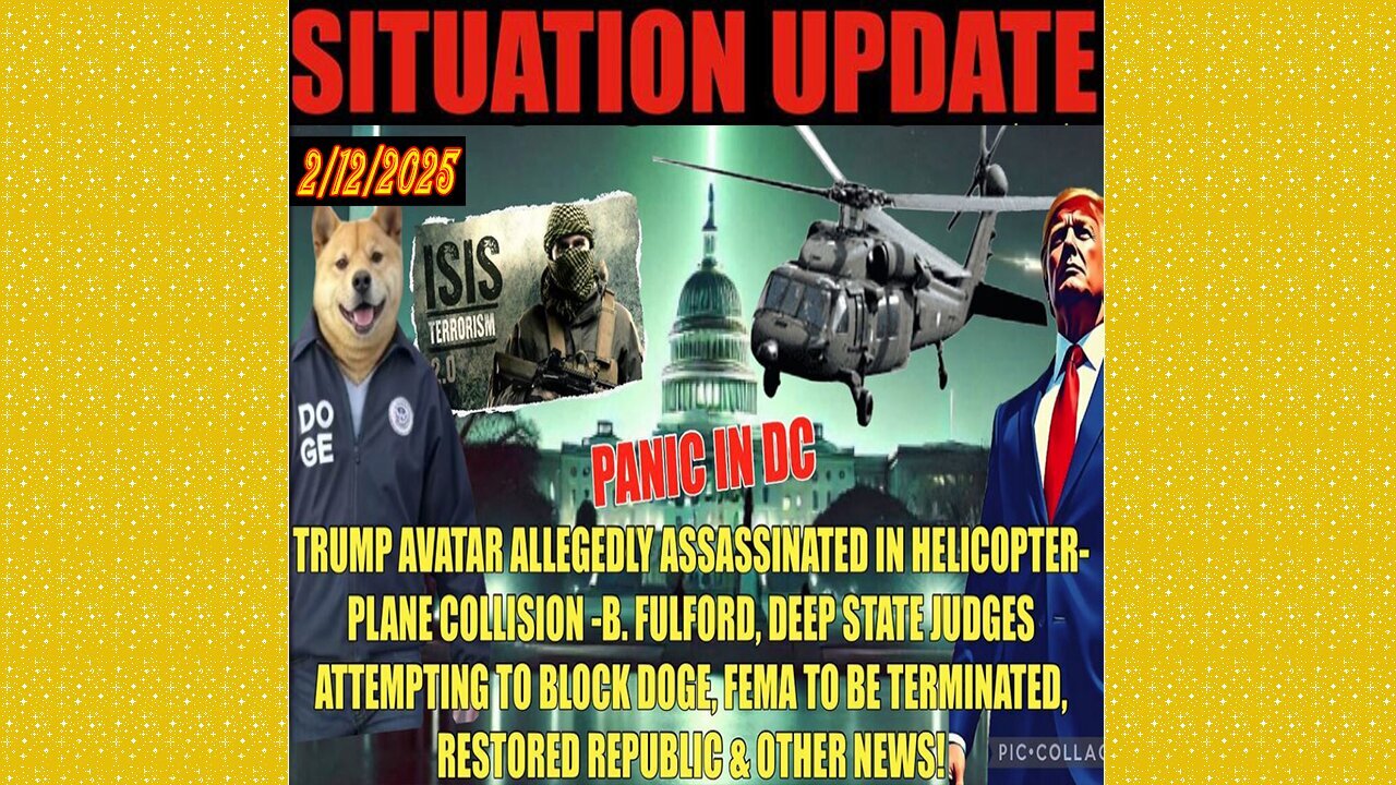 SITUATION UPDATE 2/12/25 - Trump Avatar, DS Federal Judges Blocking DOGE, FEMA Terminated