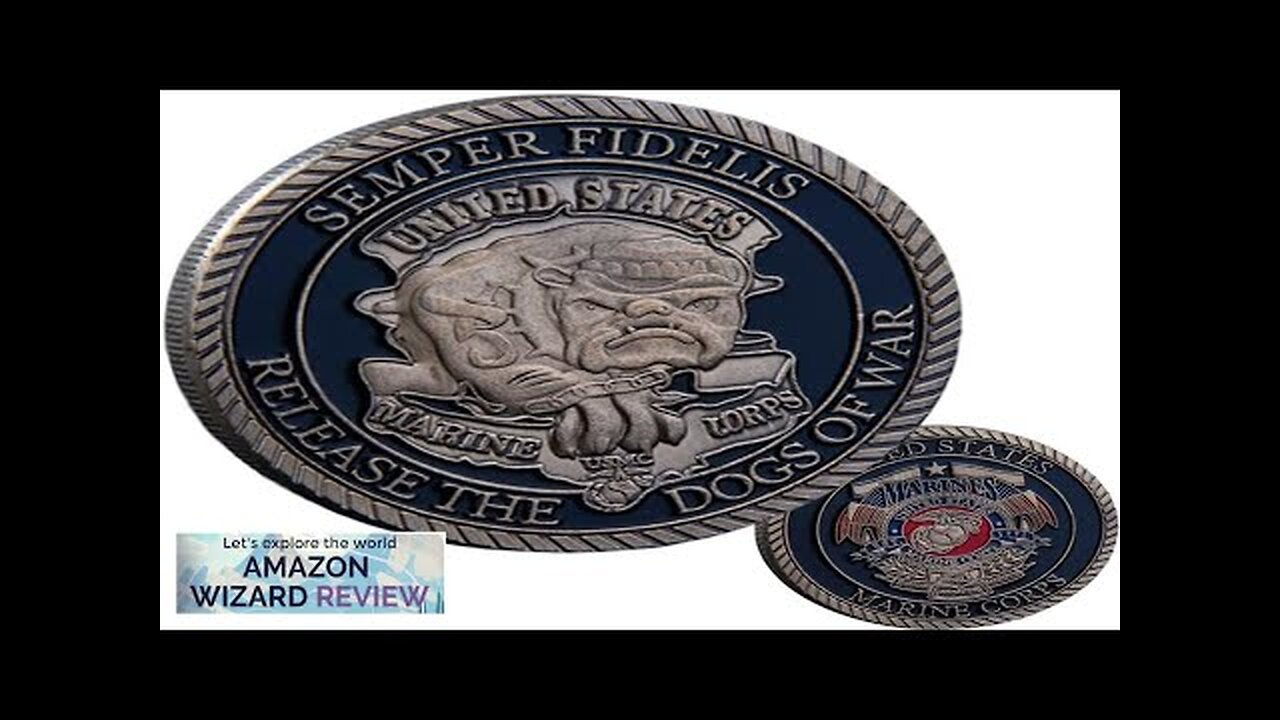 USMC Marine Corps Gifts for Men USMC Challenge Coin Semper Fidelis Release Review