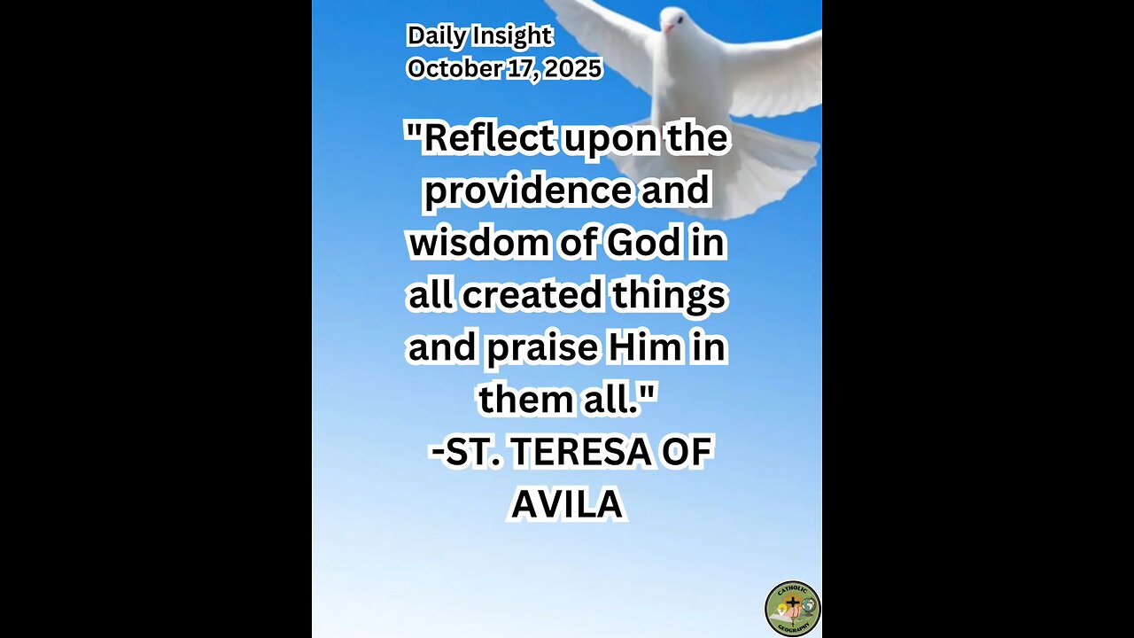 Daily Insight October 17, 2025 #faith #saint #Insight