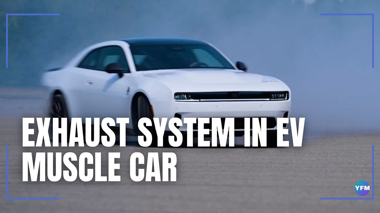 Exhaust system in EV muscle car