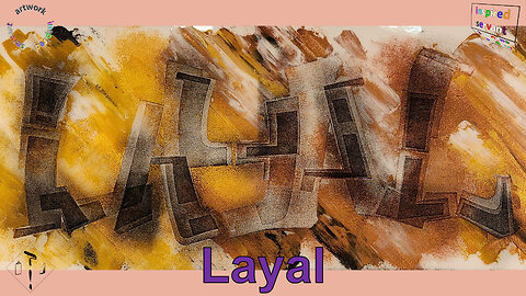 "LAYAL" Graffiti on Canvas, Step by Step Process